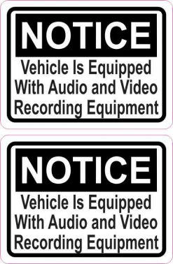 Audio and Video Recording Permanent Vinyl Stickers