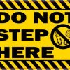 Symbol Do Not Step Here Sticker