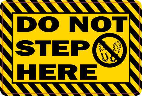 Symbol Do Not Step Here Magnet
