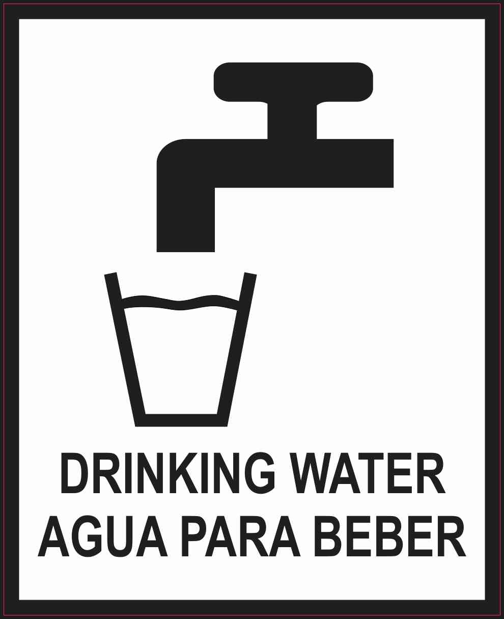 English Spanish Drinking Water Magnet