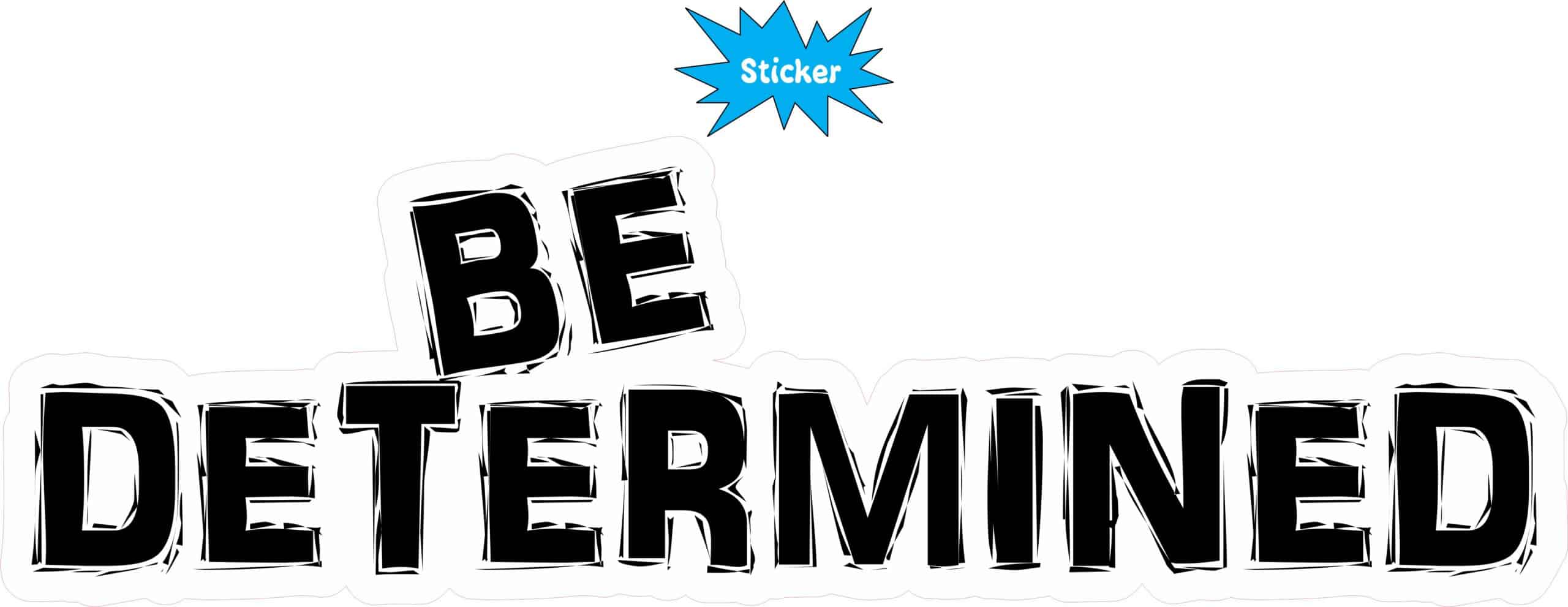 10in x 3in Be Determined Sticker