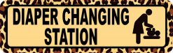Leopard Print Diaper Changing Station Magnet