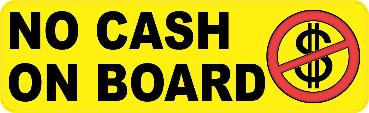 No Cash on Board Magnet