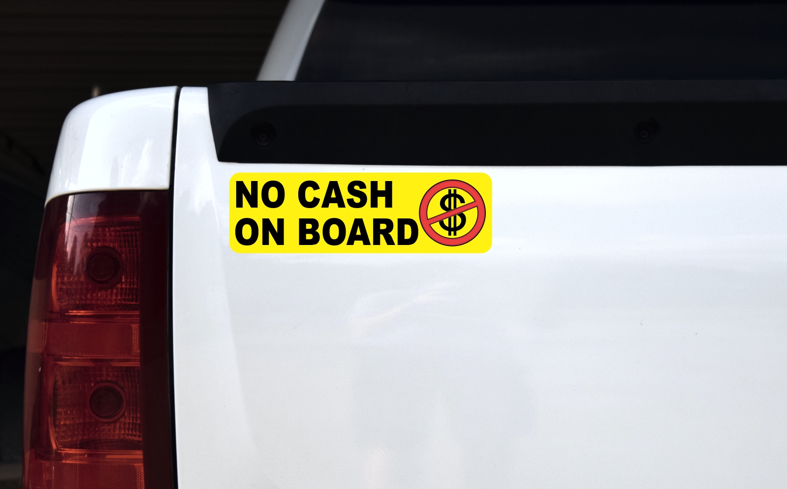 10in x 3in No Cash on Board Magnet - Image 2