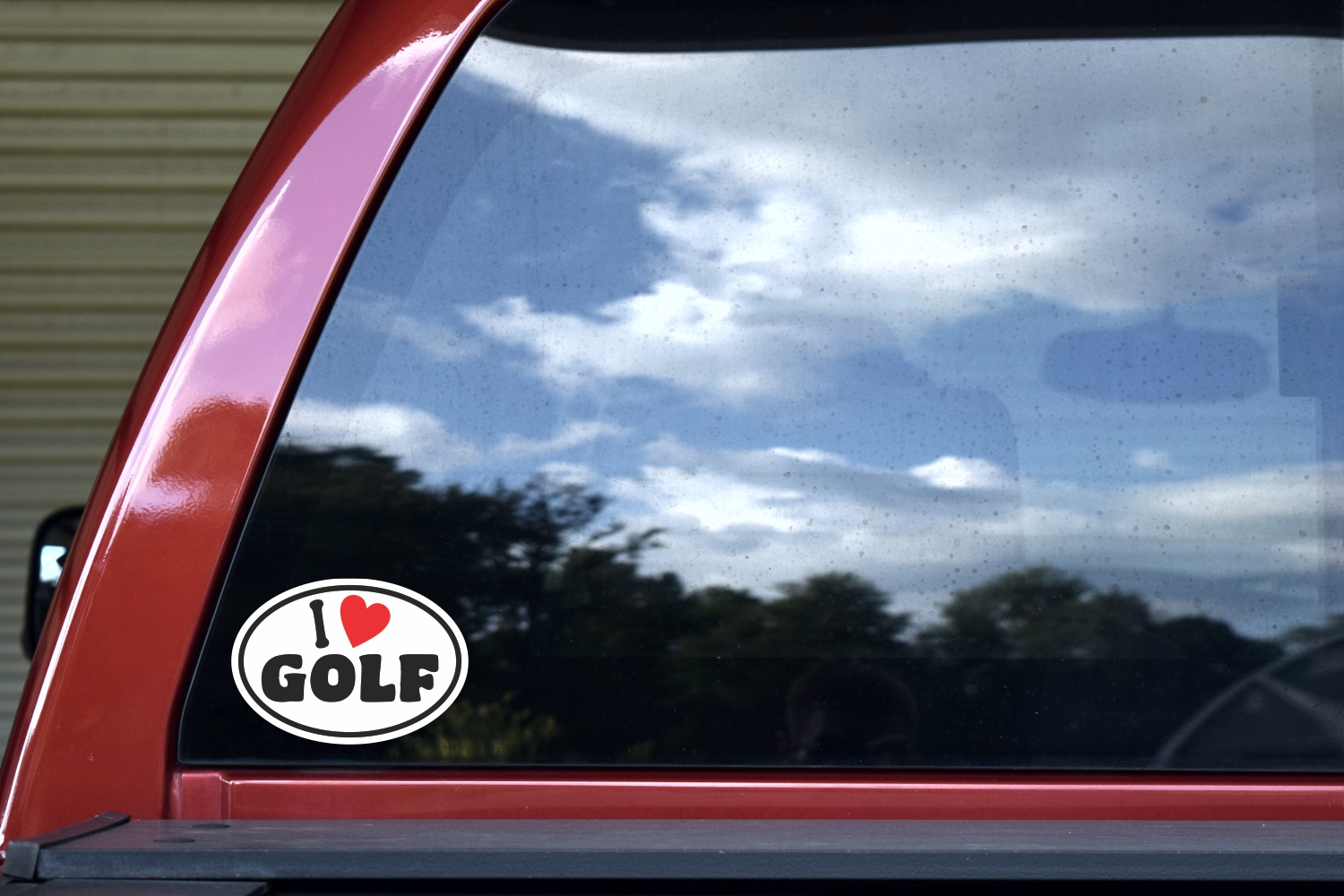 5in x 3.5in Oval I Love Golf Sticker - Image 2