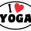 Oval I Love Yoga Sticker