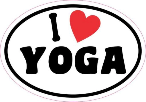 Oval I Love Yoga Sticker