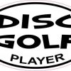 Oval Disc Golf Player Sticker