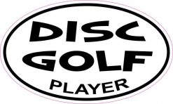 Oval Disc Golf Player Sticker