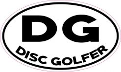 Oval DG Disc Golfer Sticker