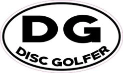 Oval DG Disc Golfer Sticker