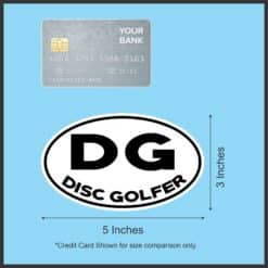 5in x 3in Oval DG Disc Golfer Sticker