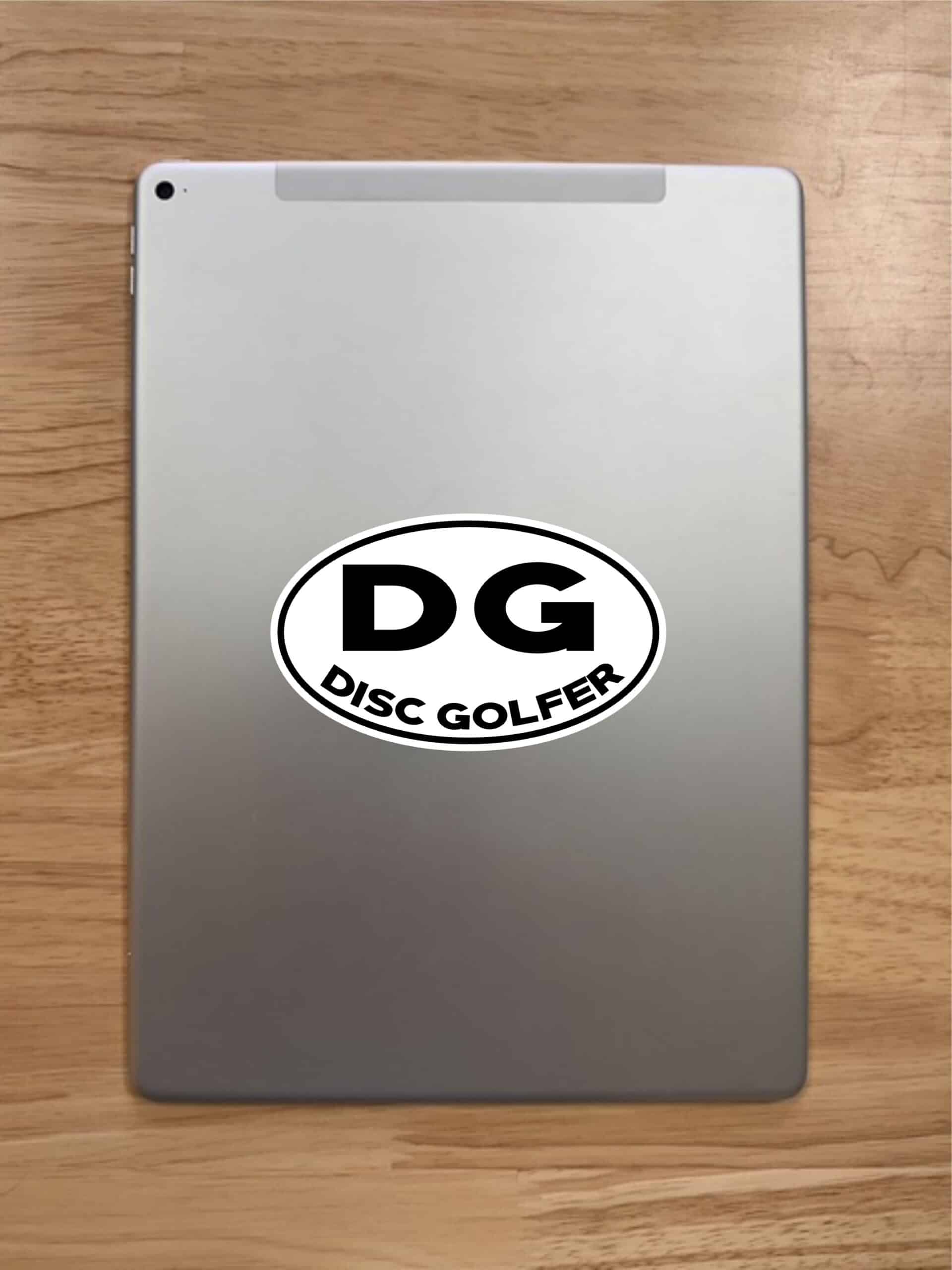 5in x 3in Oval DG Disc Golfer Sticker
