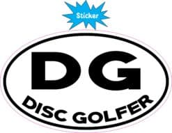 5in x 3in Oval DG Disc Golfer Sticker