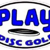 Blue Oval Play Disc Golf Sticker