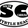 Oval SC Myrtle Beach Sticker