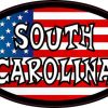 Oval American Flag South Carolina Sticker