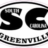 Oval SC Greenville South Carolina Sticker