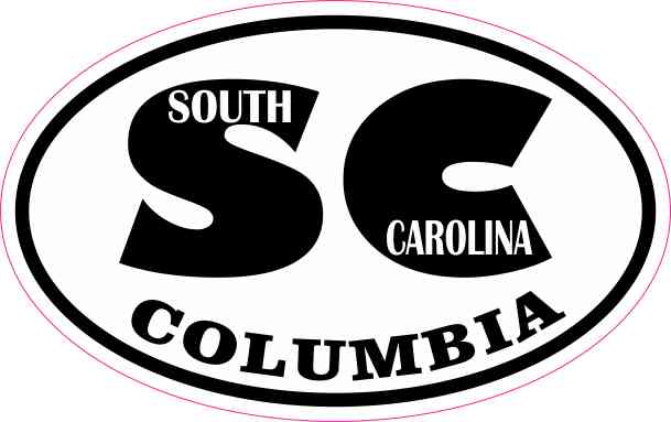 Oval SC Columbia South Carolina Sticker