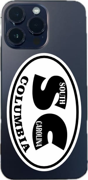 4in x 2.5in Oval SC Columbia South Carolina Sticker - Image 5