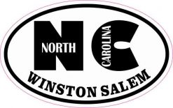 Oval NC Winston Salem Sticker