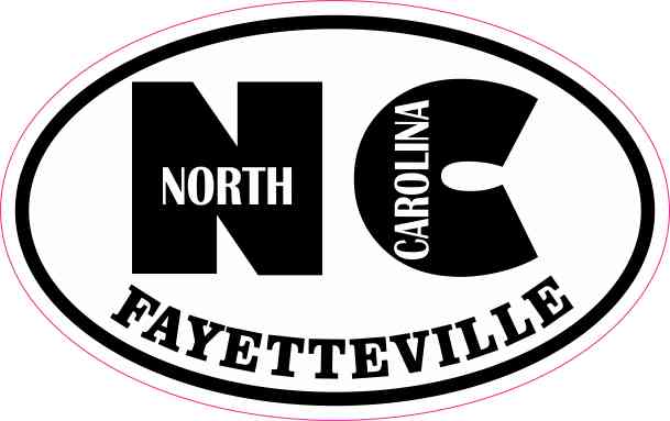 Oval NC Fayetteville Sticker