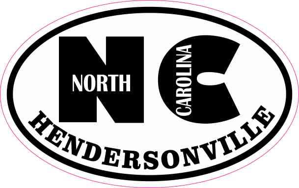 Oval NC Hendersonville Sticker