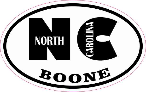 Oval NC Boone North Carolina Sticker
