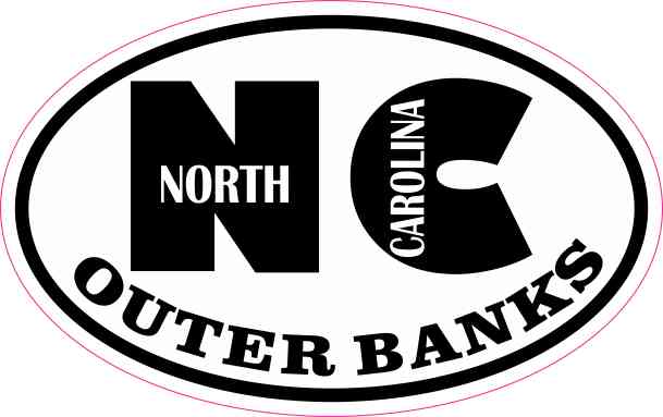 Oval NC Outer Banks Sticker