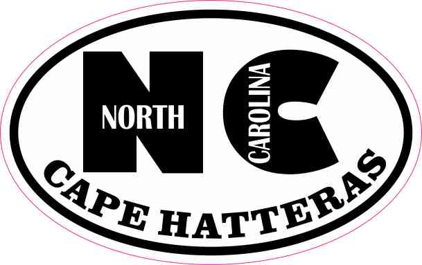 Oval NC Cape Hatteras Sticker
