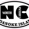 Oval NC Roanoke Island Sticker
