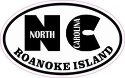 Oval NC Roanoke Island Sticker