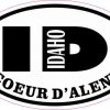 Oval ID Coeur d'Alene Idaho Sticker