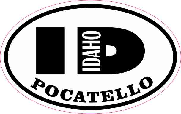 Oval ID Pocatello Idaho Sticker