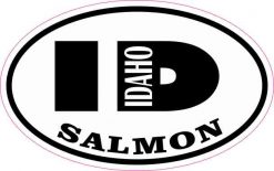Oval ID Salmon Idaho Sticker