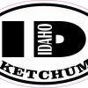 Oval ID Ketchum Idaho Sticker