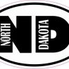 Oval ND North Dakota Sticker