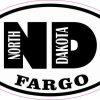 Oval ND Fargo North Dakota Sticker