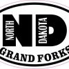 Oval ND Grand Forks North Dakota Sticker