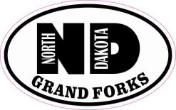 Oval ND Grand Forks North Dakota Sticker