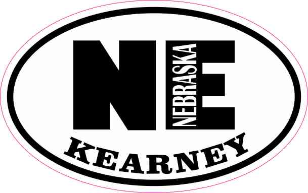 Oval NE Kearney Nebraska Sticker