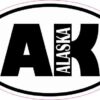 Oval AK Alaska Sticker