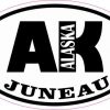 Oval AK Juneau Alaska Sticker