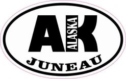Oval AK Juneau Alaska Sticker