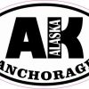 Oval AK Anchorage Alaska Sticker