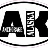 Oval Anchorage Alaska Sticker
