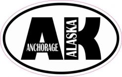 Oval Anchorage Alaska Sticker