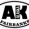 Oval AK Fairbanks Alaska Sticker