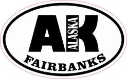 Oval AK Fairbanks Alaska Sticker