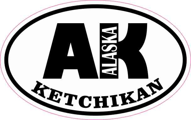 Oval AK Ketchikan Alaska Sticker